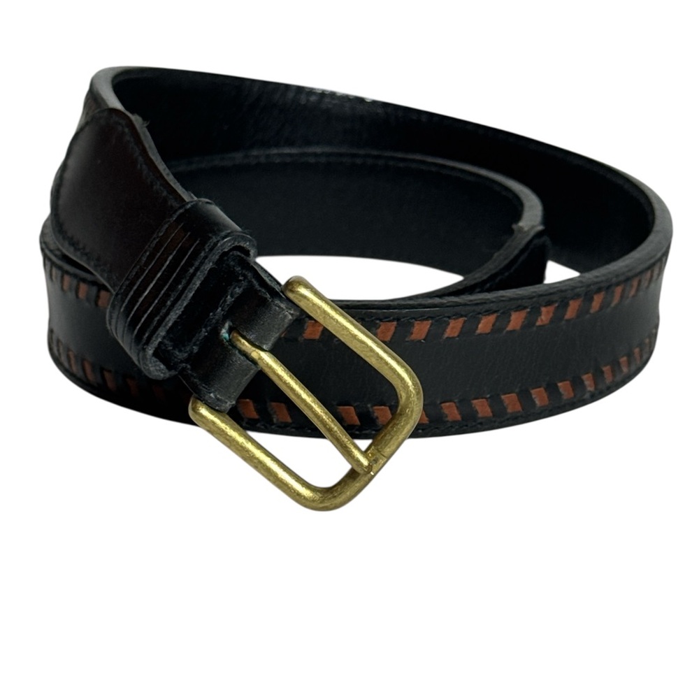 Claiborne Genuine Leather Brown Laced Men's Belt Size 34